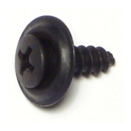 Midwest Fastener Sheet Metal Screw, #10 x 5/8 in, Black Phosphate Steel Oval Head Phillips Drive, 15 PK 64075